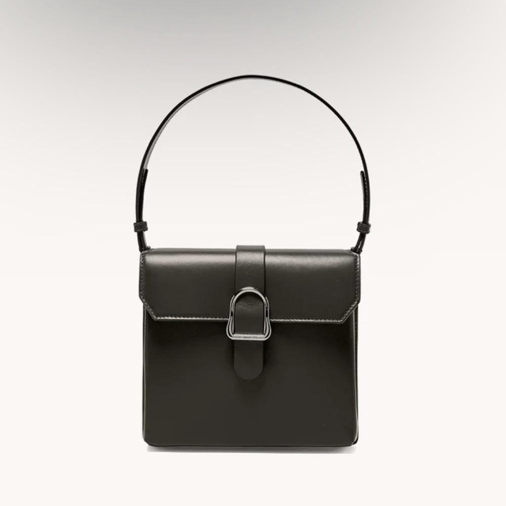 Senreve Cavalla Saddle Bag in Noir Soft Black Piatta NEW